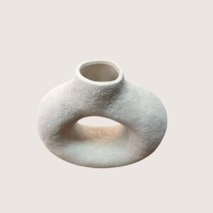 Jarra DONUT Nude com Textura riscas verde terra 3 2